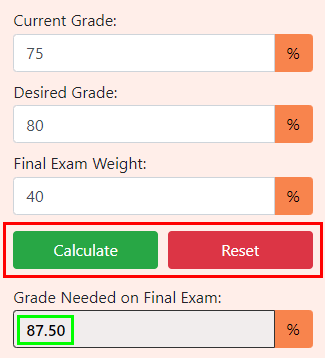 Calculate Final Grade